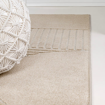 Nordby Geometric Arch Scandi Striped Area Rug